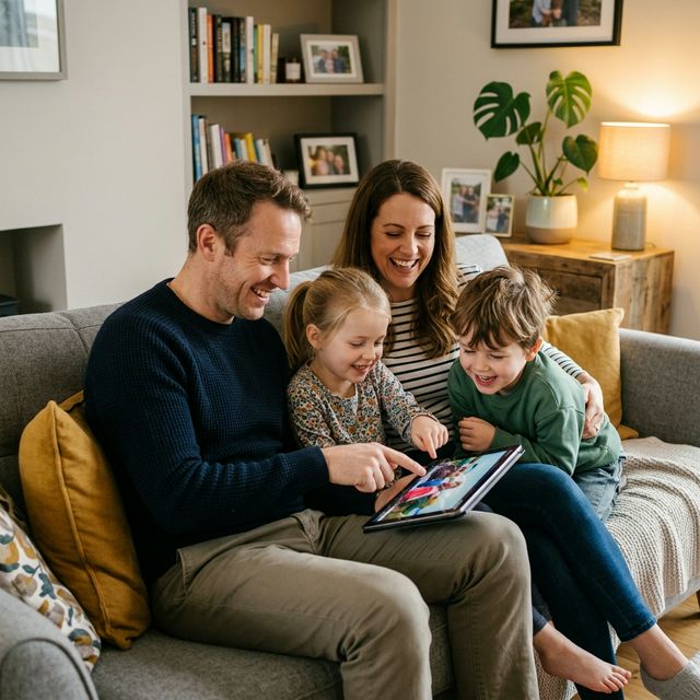 Familia feliz asegurada CCH